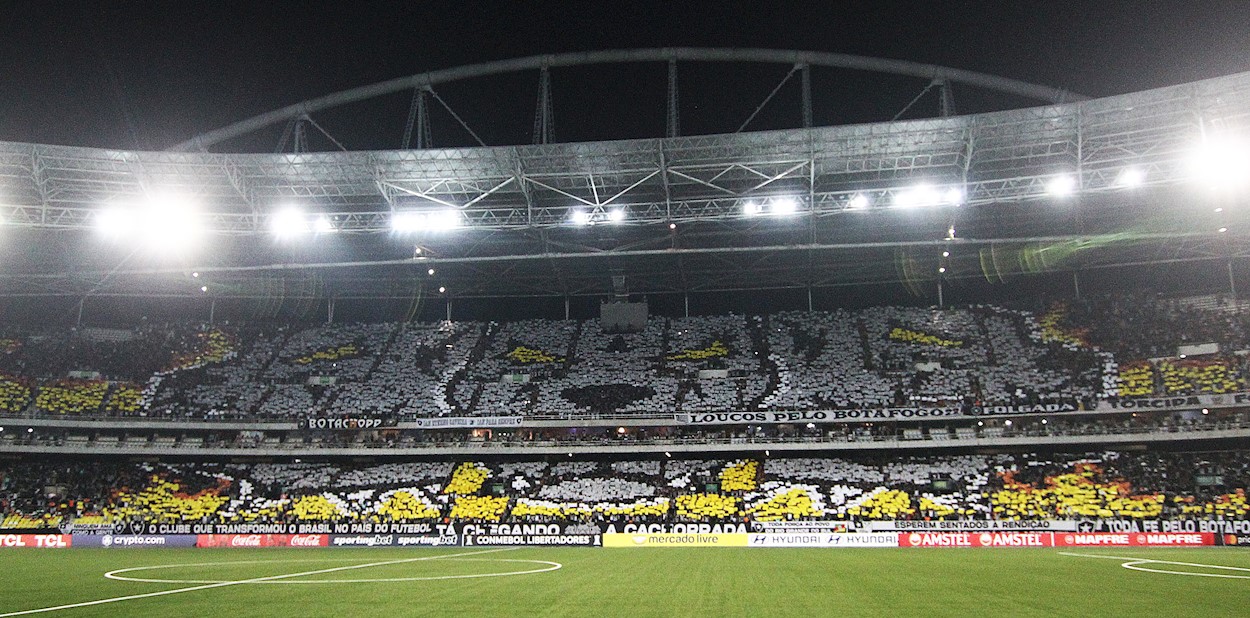 Mosaico da torcida do Botafogo (Vítor Silva/BFR)