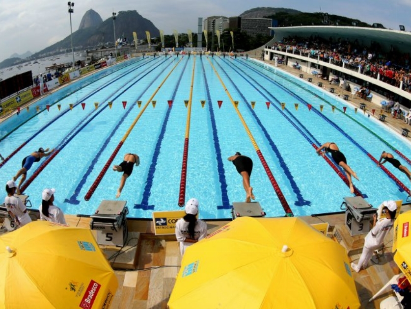 A casa dos esportes aquáticos