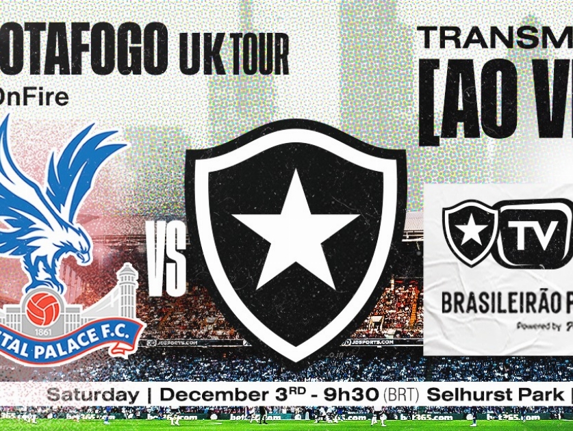Transmissão - Crystal Palace x Botafogo