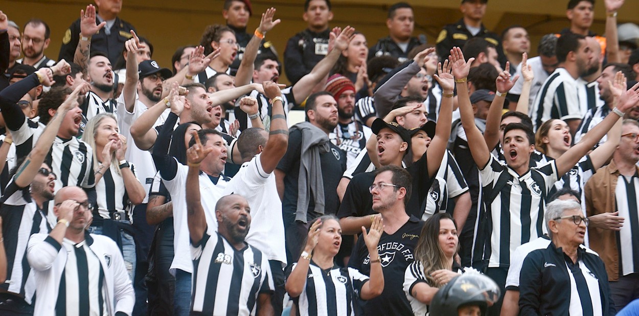 Torcida do Botafogo em partida da Libertadores