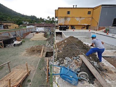 Obras do espaço recovery no CT Lonier (Vítor Silva/BFR